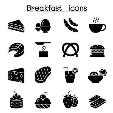 Kahvaltı simgesi kabartma biçiminde ayarlandı