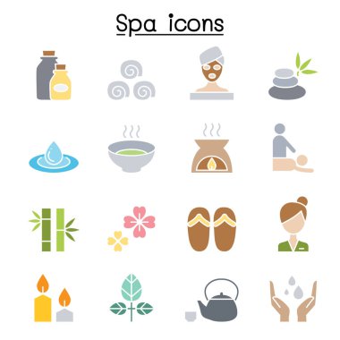 Düz renk biçimli spa simgesi