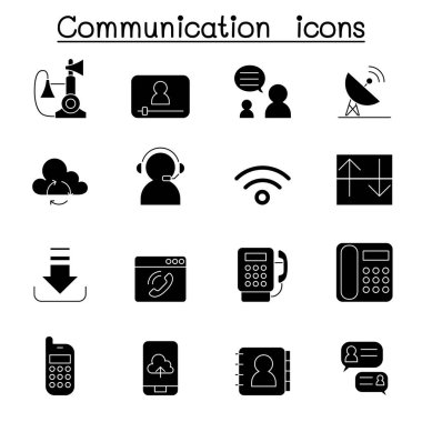 İletişim ve Teknoloji simgesi kabartma biçiminde ayarlandı