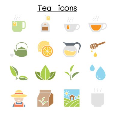 Düz renk biçimli çay simgesi