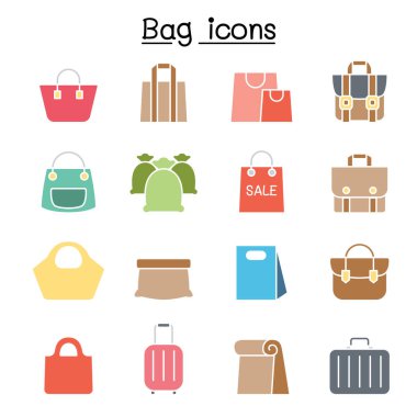 Torba simgesi düz renk biçiminde ayarlandı