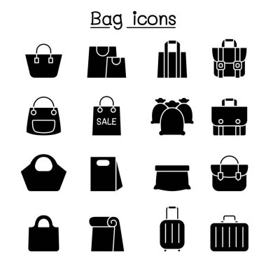 Çanta simgesi kabartma biçiminde ayarlandı