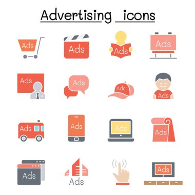 Düz renk biçiminde reklam ve pazarlama simgesi