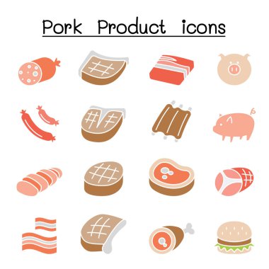 Domuz ve Domuz Ürünleri simgesi düz renk olarak ayarlandı