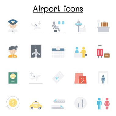 Havalimanı simgesi düz renk şeklinde ayarlandı