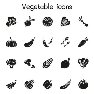 Sebze ikonu glyph stlye 'a yerleştirildi