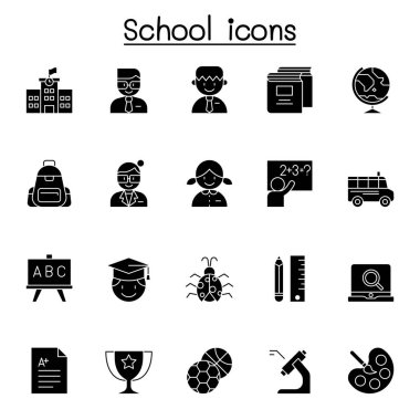 Okul ve Eğitim simgesi kabartma biçiminde ayarlandı