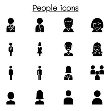 İnsanlar, erkek, kadın, kişi simgesi kabartma biçiminde ayarlandı