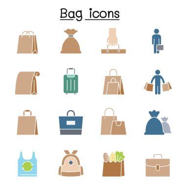 Torba simgesi düz renk biçiminde ayarlandı