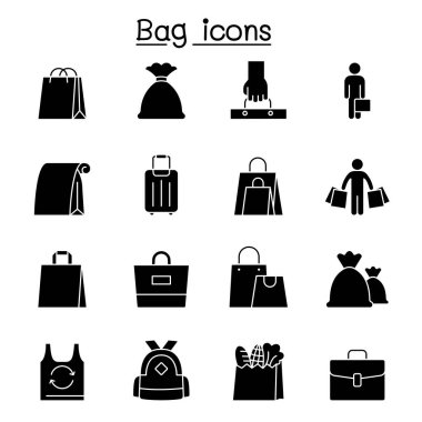 Çanta simgesi kabartma biçiminde ayarlandı