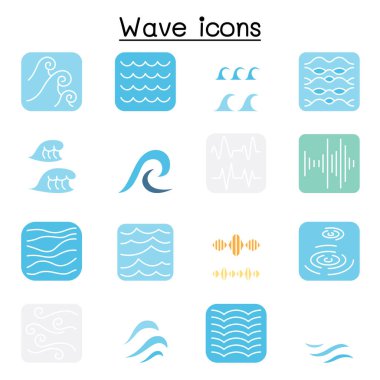 Düz renk biçimli dalga simgesi