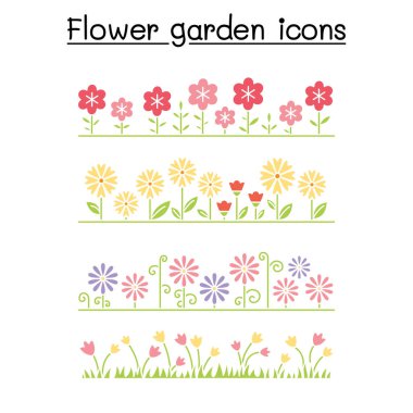 Çiçek bahçesi vektör arkaplanı