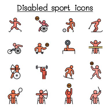 Renk çizgisi biçiminde pasifleştirilmiş spor simgesi