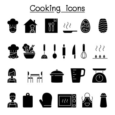 Aşçılık simgesi kabartma biçiminde ayarlandı