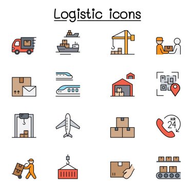 Lojistik ve Dağıtım servis simgesi renk çizgisi biçiminde ayarlandı