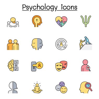 Renk çizgisi biçiminde psikoloji simgesi