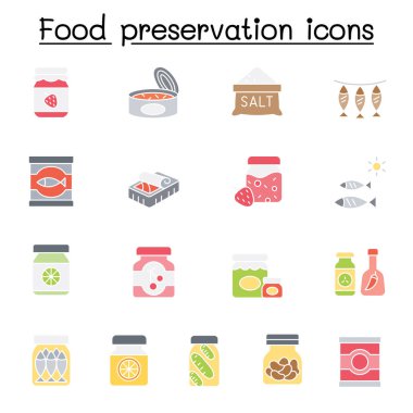 Gıda koruma simgesi düz renk biçiminde ayarlandı