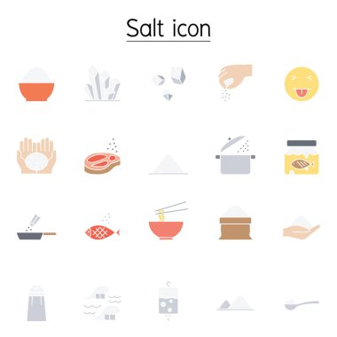 Düz renk stlye ile ayarlanmış tuz simgesi