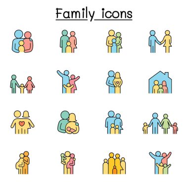 Aile simgesi renk çizgisi biçiminde ayarlandı