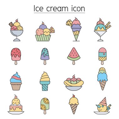 Dondurma simgesi renk çizgisi biçiminde ayarlandı