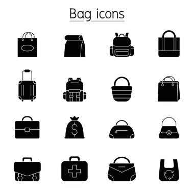 Çanta simgesi kabartma biçiminde ayarlandı