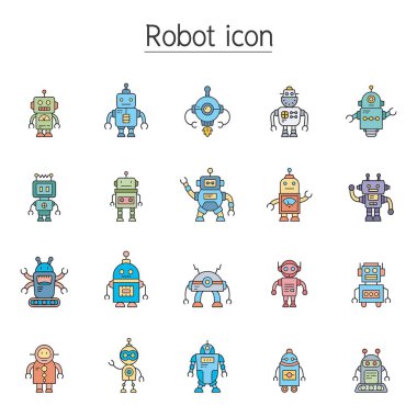 Robot simgesi renk çizgisi biçiminde ayarlandı