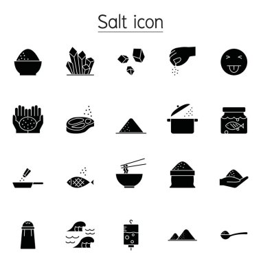 Kabartma biçiminde ayarlanmış tuz simgesi