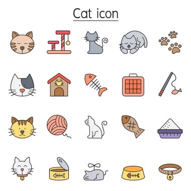 Kedi simgesi renk çizgisi biçiminde ayarlandı