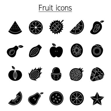 Meyve simgesi kabartma biçiminde ayarlandı