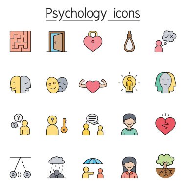 Renk çizgisi biçiminde psikoloji simgesi