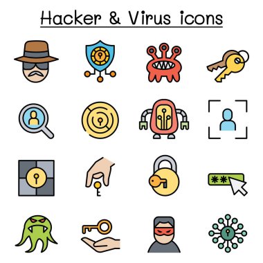 Hacker simgesi renk çizgisi biçiminde ayarlandı