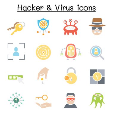 Hacker simgesi düz renk biçiminde ayarlandı