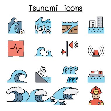 Tsunami ve Fırtına simgesi renk çizgisi biçiminde ayarlandı