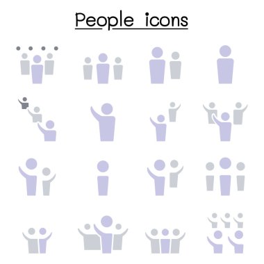 Düz renk biçimli insanlar simgesi