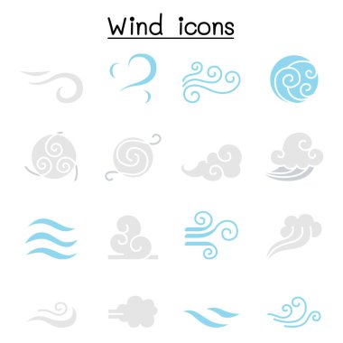 Rüzgar simgesi düz renk biçiminde ayarlandı