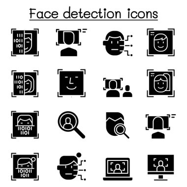 Yüz tanıma, yüz tanıma simgesi kabartma biçiminde ayarlandı