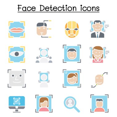 Yüz bozulması, yüz tanıma simgesi düz renk biçiminde ayarlandı