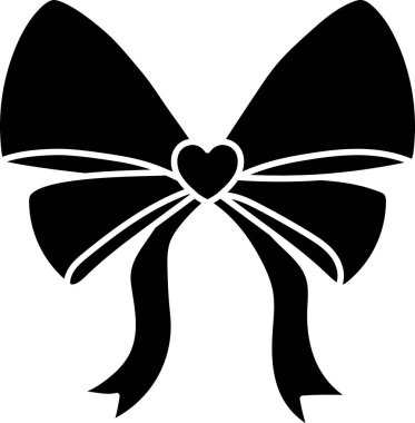 Karalama pembesi kurdele. Kalp şeklinde merkezi ve dalgalı kurdeleleri olan pembe bir yay. kabartma biçiminde