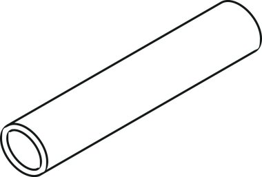 İnce çizgi biçiminde dairesel kesitli izometrik görünümlü çelik ışın simgesi