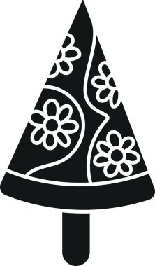 Harika dondurmalar, karalama kabartma şeklinde buzlu dondurmalar. Çubukta çiçek desenli renkli karpuz..