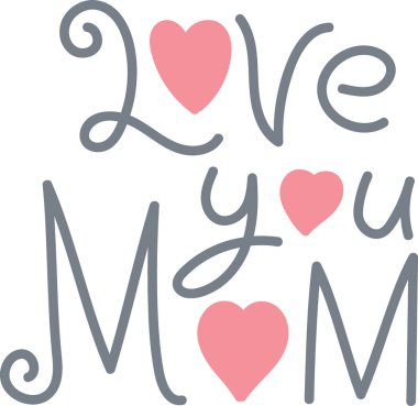 Anneler Günü dekoratif metin tasarımın kutlu olsun. düz renk biçiminde