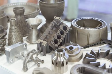 Metal tozundan 3d yazıcı basılarak üretilen numuneler. Progresif katkı lı 3d baskı teknolojisi