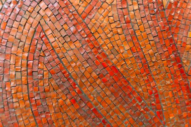Kırmızı seramik geçmişi ve dokuları mozaiği