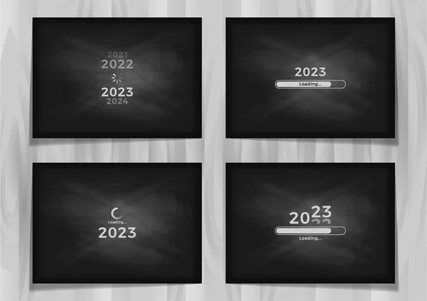 Sembol Tasarım Paketi Yükleme ile Estetik 2023 Düz Tebeşir Arkaplanı