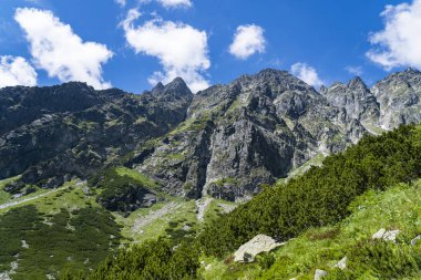 'Baszt' Sırtı 'nın (hreben Bast) güzel bir yaz günü görüntüsü.