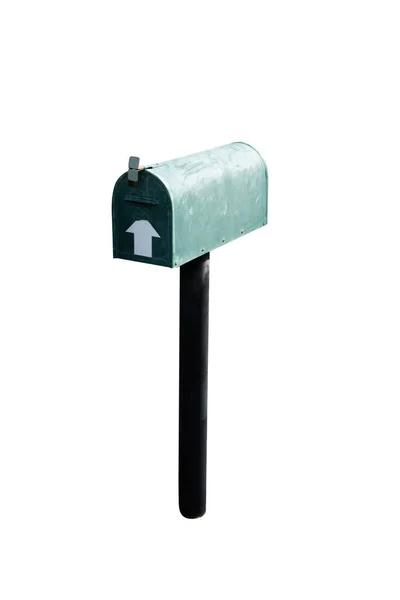 Όρθιο Ταχυδρομικό Κουτί Λευκό Φόντο Διαδρομή Κοπής — Φωτογραφία Αρχείου