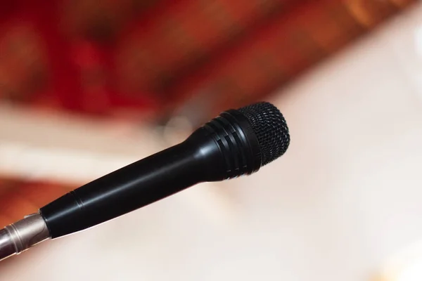 Simple black microphone set ready for some simple ceremony