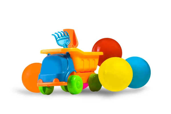 Toy Sand Loader Ball White Background Clipping Path — Stock Photo, Image