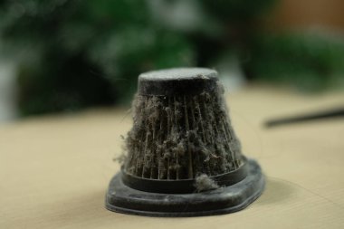 Elektrik süpürgeleri için filtre Evin çeşitli parçalarını kullanmaktan ve temizlemekten çok toz var.