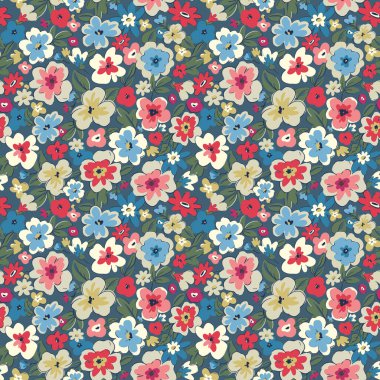 Güzel çiçek desenli güzel bir vektör. Stok illüstrasyonu.
